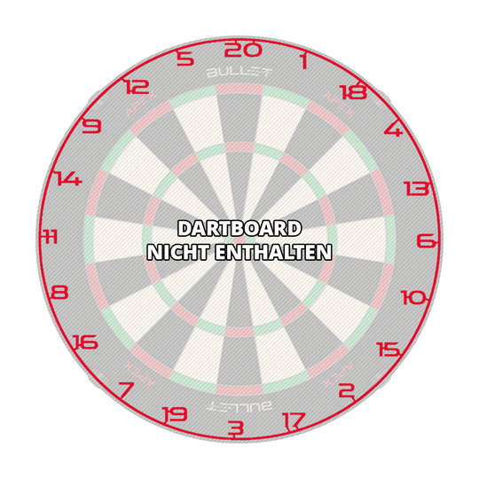 Pierścień z numerem tarczy do darta Bullet Das Bild zeigt einen weiteren roten Zahlenring für ein Dartboard. Die Datei heißt BT1000120_Bullet_Dartboard_Zahlenring_Rot_3.