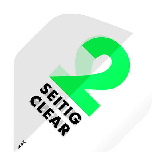 Das Bild zeigt eine stilisierte, grüne Zahl 2 auf transparentem Hintergrund. Daneben steht der Text "SEITIG CLEAR" in schwarzer Schrift sowie "MDX" in der Ecke.