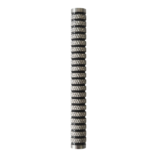 Lufy do rzutek McDart Black Ring Knurled Softdart - 18 g Zu sehen sind die McDart Black Ring Knurled Softdart Barrels - 18g. Das Bild illustriert das Produkt mit schwarzen Rillen für einen besseren Halt.