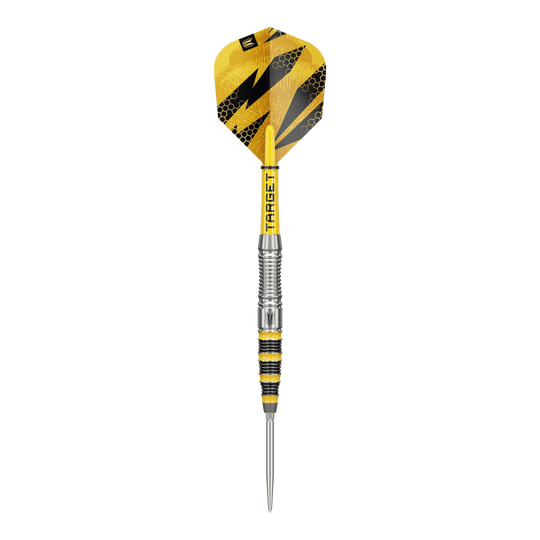 Stalowe lotki Target Buzz 03 Swiss Points Dieses Bild zeigt Target Buzz 03 Swiss Points Steeldarts aus einer anderen Perspektive. Die Darts zeichnen sich durch ihr präzises Design aus.