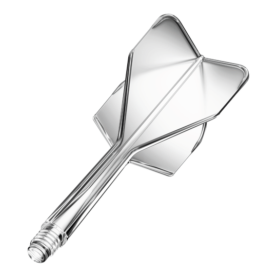 System wału lotniczego GOAT A1R No6 - przezroczysty Das Bild zeigt das Produkt "GOAT A1R No6 Flight-Shaft-System - Clear". Es handelt sich um ein durchsichtiges Dart-Flight- und Schaftsystem.