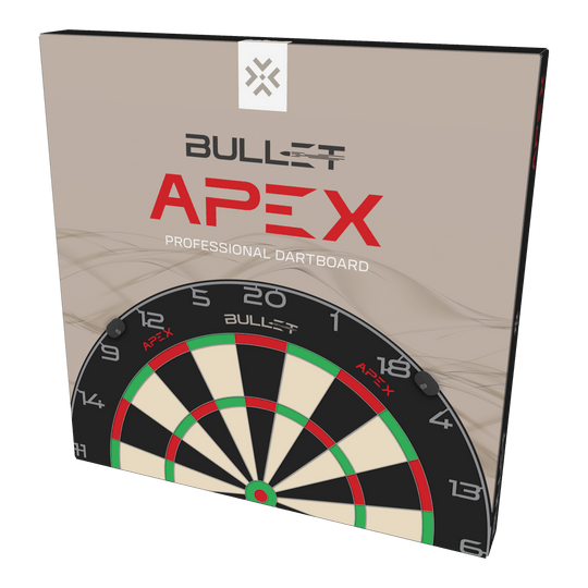 Stalowa tarcza do darta Bullet Apex Abgebildet ist das Bullet Apex Steeldartboard. Das Produkt wird aus einer anderen Perspektive gezeigt.