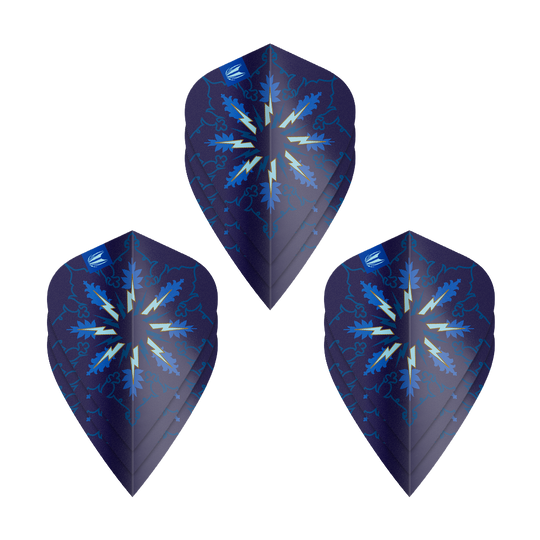 Abgebildet sind Target ProUltra Phil Taylor Power Gx2 Kite Flights - 3 Sets. Diese Flights werden für Dartpfeile verwendet.