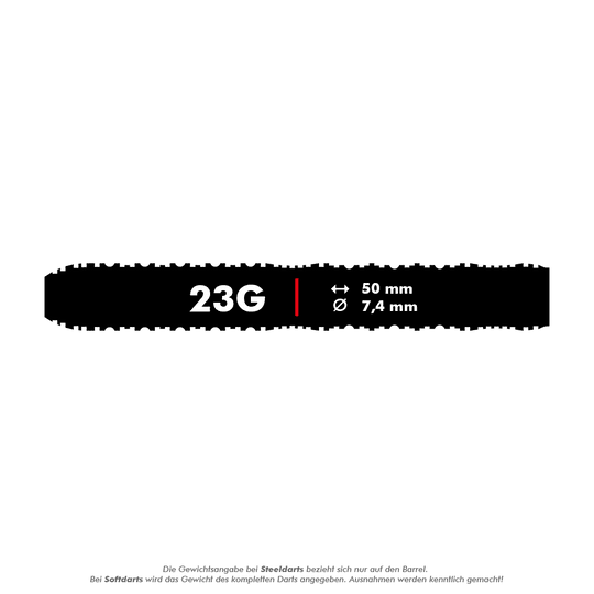 Lotki stalowe Shot ZEN Straight Turbo Point - 23 g Abgebildet sind die Shot ZEN Straight Turbo Point Steeldarts mit einem Gewicht von 23g. Diese Darts sind für präzises Spielen konzipiert.