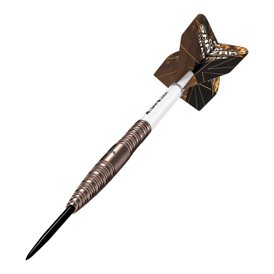 Lotki Mission Cam Crabtree V2 ze stali wolframowej 95% Mission Cam Crabtree V2 95% Tungsten Steeldarts sind auf dem Bild zu sehen. Sie bestehen aus hochwertigem Wolfram und sind speziell für den Dartsport entwickelt.