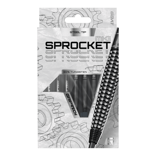 Stalowe lotki GOAT Sprocket MKII Torpedo GOAT Sprocket MKII Torpedo Steeldarts sind auf diesem Bild dargestellt. Sie zeichnen sich durch ihre besondere Form und Verarbeitung aus.