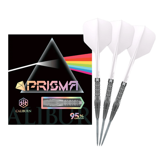 Stalowe lotki Caliburn Prisma P1 - 19,5 g Caliburn Prisma Steeldarts - 19,5g. Dieses Produkt ist ideal für Dartspieler, die Wert auf Qualität legen.