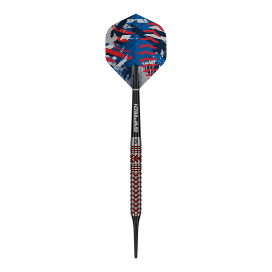 Miękkie lotki GOAT Curveball - 20g Hier sieht man die 'GOAT Curveball Tungsten Softdarts - 20g'. Diese Softdarts bestehen aus robustem Tungsten und wiegen 20 Gramm.