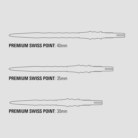 Końcówki do lotek Target Japan Premium Swiss Point – srebrne Die Abbildung zeigt die Target Japan Premium Swiss Point Dartspitzen in Silber. Die Spitzen sind speziell für professionelle Dartspiele hergestellt.