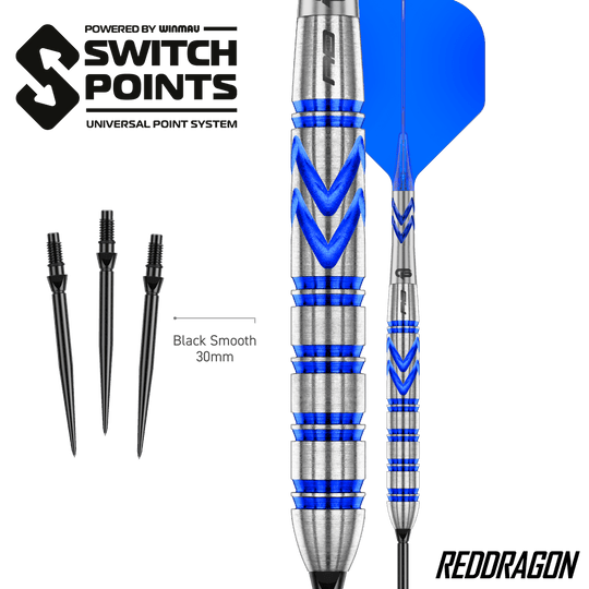 Red Dragon Gerwyn Price Niebieski Oryginalny Switch Point Steeldarts Die Red Dragon Gerwyn Price Blue Original Switch Point Steeldarts werden präsentiert. Sie zeichnen sich durch ihr markantes blaues Design aus.