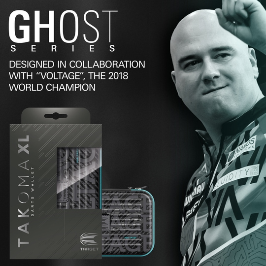 Etui na lotki Takoma XL Ghost Series Rob Cross Zu sehen ist das Takoma XL Ghost Series Rob Cross Dartcase. Es ist ein spezielles Dartcase für die Ghost Series von Rob Cross.