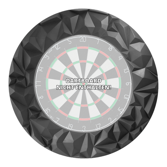 Precyzyjna tarcza do darta 180 3D Subterra Surround - grafitowa Das Produkt Precise 180 3D Dartboard Surround Subterra - Graphite wird hier dargestellt. Es schützt Ihre Wand und wertet das Dartboard optisch auf.