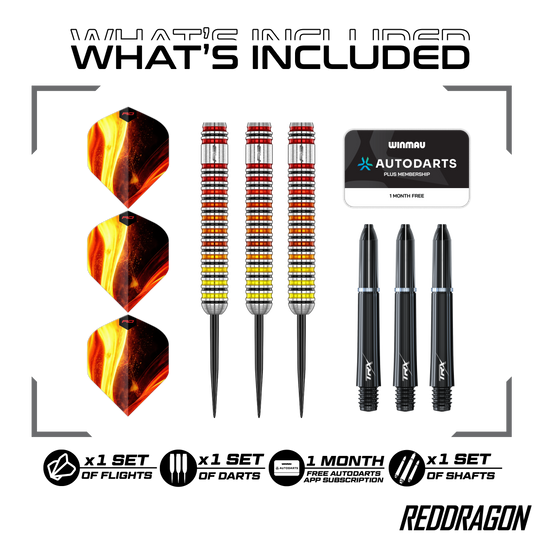 Stalowe rzutki Red Dragon Furnace Dies ist ein Red Dragon Furnace Steeldart. Der Dartpfeil wird für Präzision und Stabilität beim Spielen verwendet.