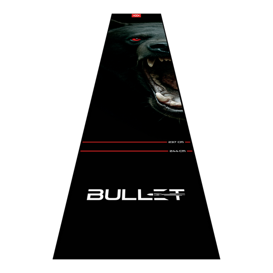 Mata do rzutek Bullet Shred Hier ist die Bullet Shred Dartmatte abgebildet. Sie schützt den Untergrund und sorgt für ein sicheres Dartspiel.