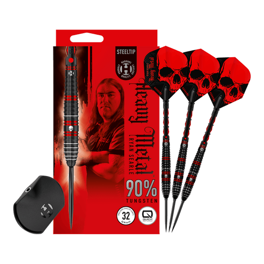 Harrows Ryan Searle 90% Steeldarts Quick Point Steeldarts Abgebildet ist ein Harrows Ryan Searle 90% Steeldarts Quick Point Steeldart. Es handelt sich um einen hochwertigen Steeldart.