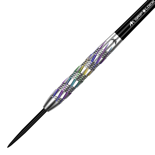 Mission Shuriken Steeldarts sind präzise gefertigte Steeldarts. Das Bild zeigt die spezielle Form und das Design dieses Pfeils.