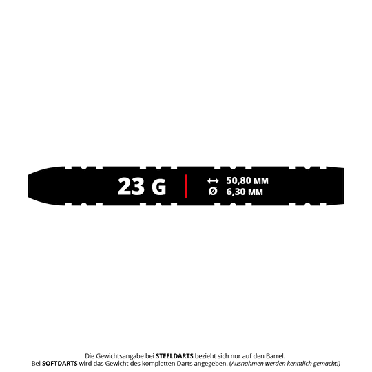 Mission Ryan Meikle The Barber Steeldarts - 23g Abgebildet ist das Produkt Mission Ryan Meikle The Barber Steeldarts - 23g. Diese Steeldarts sind speziell für präzises Dartspiel entwickelt.
