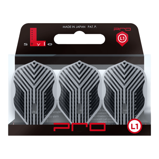 Loty Arno Merk V1 Clear White L1PRO w stylu L Mehrere L-Style Arno Merk V1 Clear White L1PRO Flights liegen nebeneinander. Die Formen und Kanten zeichnen sich ab.