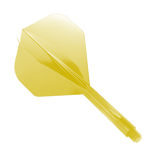 Standardowy żółty system lotu Condor Axe Das Bild zeigt das Produkt "Condor Axe Yellow Flight-System Standard". Es handelt sich um ein einteiliges gelbes Dartflight- und Shafts-System.