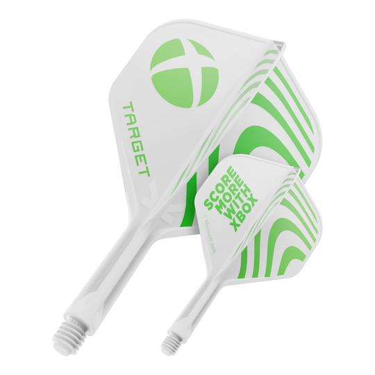 Das Bild zeigt ein Dart Flight mit dem Dateinamen 410610_Target_Xbox_KFlex_No2_Standard_Flights_19mm_1. Es handelt sich um ein Standard Dart Flight.