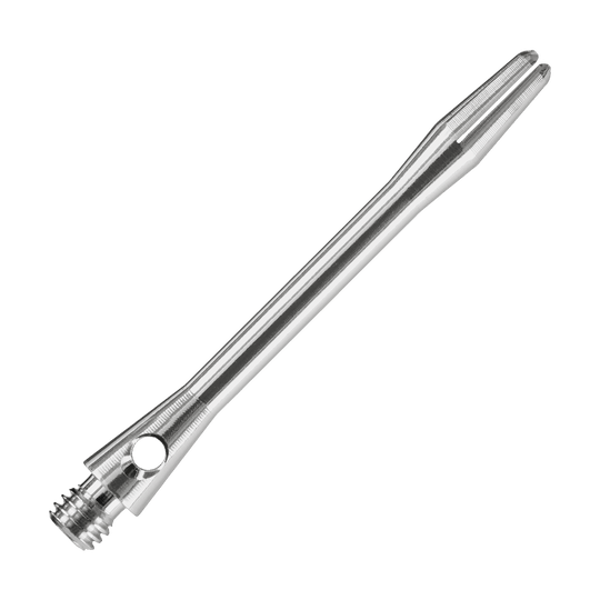 HR371_Harrows_Keramic_Shafts_Gun_Metal_47mm_2 Dies ist ein Harrows Keramic Shaft in der Farbe Gun Metal. Der Schaft hat ein schlankes, glänzendes Design aus Metall.