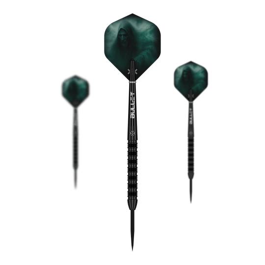 Stalowe lotki Bullet Shadow Abgebildet ist das Set Bullet Shadow Steeldarts. Das Set besteht aus mehreren Steeldarts mit elegantem Aussehen.