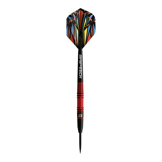 Abgebildet ist das Produkt GOAT Athlete Red Tungsten Steeldarts. Die Darts haben ein auffälliges rotes Design.