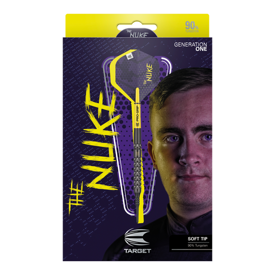 Das Bild zeigt ein Dart-Produkt. Auf dem Bild ist '210324_Target_Luke_Littler_GEN1_Softdarts_3_(1)' als Dateiname angegeben.
