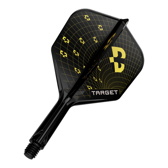 Loty Target K-Flex Bolide No6 Ein Dartflight aus der K-Flex Bolide No6 Reihe in 19 mm ist abgebildet. Der Flight hat ein modernes Design.