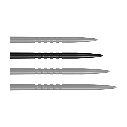 Stalowe groty do lotek Shot Grip Point - czarne Zu sehen sind schwarze Steeldartspitzen. Dies ist das Modell Grip Point in 35 mm Länge.