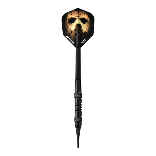 Bulls NL Thriller Black Brass Softdarts - 18g Abgebildet ist das Produkt Bulls NL Thriller Black Brass Softdarts - 18g. Das Bild zeigt den Softdart in schwarzem Design.