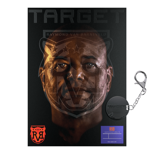 Targetuj w stalowe rzutki Raymond Van Barneveld GEN6 Swiss Point Das Bild zeigt die Target Raymond Van Barneveld GEN6 Swiss Point Steeldarts. Sie sind für Turnierspieler geeignet und zeichnen sich durch ihr besonderes Design aus.