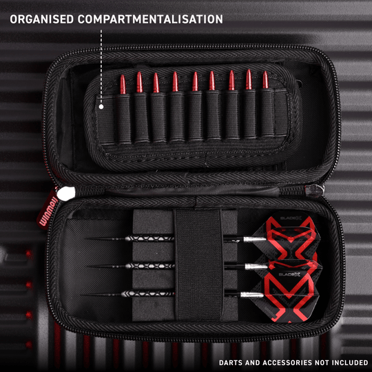Portfel na lotki Winmau Blade X Armor G1 Auf diesem Bild ist der Artikel 8534_Winmau_Blade_X_Armor_G1_Dartwallet_W2 zu sehen. Es gehört wahrscheinlich zu Dart-Equipment.