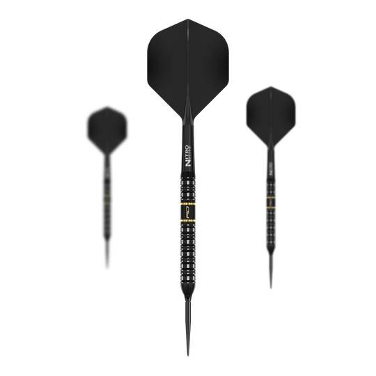 Hier sind die Red Dragon Ascend Parallel Switch Point Steeldarts als Set zu sehen. Mehrere Darts liegen nebeneinander und heben das Gesamtangebot hervor.