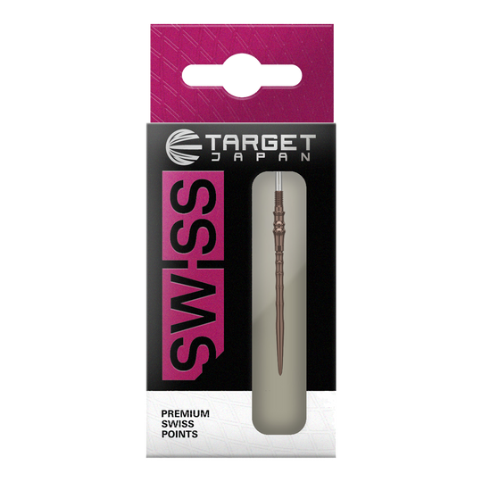 Tipsy Premium Swiss Point Steldart Target Japan - krzemionkowe Das Bild zeigt die Target Japan Premium Swiss Point Steldartspitzen - Silica. Diese hochwertigen Steeldartspitzen sind in einer detaillierten Nahaufnahme dargestellt.