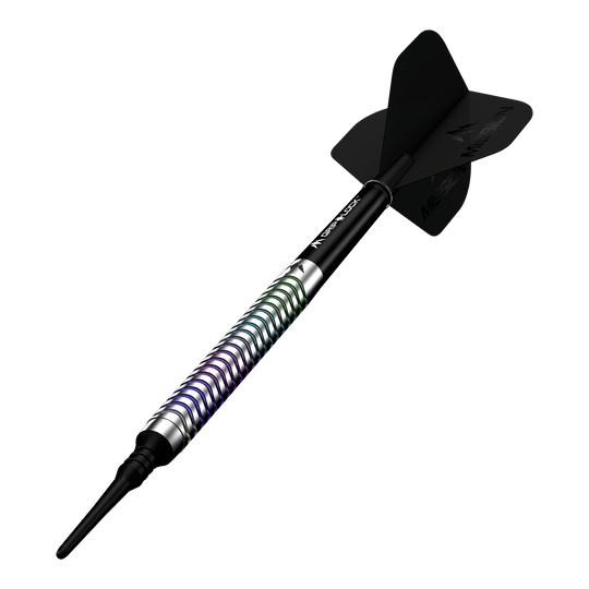 Lotki miękkie Mission Mirage - 20g Mission Mirage Softdarts - 20g wird hier gezeigt. Das Bild zeigt die Softdarts aus nächster Nähe.