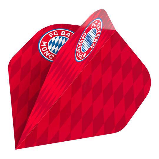 Kolekcja Bulls FC Bayern Munich Flight – 5 zestawów Das Bild zeigt die Bulls FC Bayern München Flight Collection - 5 Satz. Es sind fünf Flights im Stil des Fußballvereins FC Bayern München abgebildet.