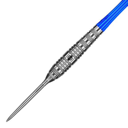 Auf dem Bild sind die Caliburn Rix EZ-EVO R3 Steeldarts abgebildet. Die Darts eignen sich ideal für ambitionierte Spieler.