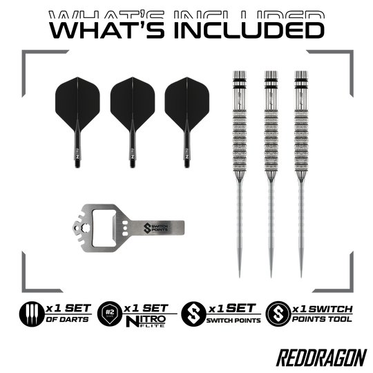 Red Dragon Gian Van Veen Tour Edition Switch Point Steeldarts - 21g Gezeigt werden die Red Dragon Gian Van Veen Tour Edition Switch Point Steeldarts - 21g. Das moderne Design unterstützt ein präzises Spiel.