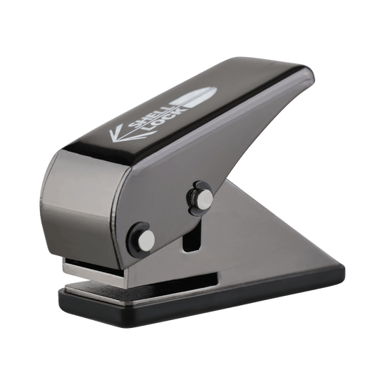 Dziurkacz typu L-Style One80 Shell Lock Punch Flight Punch Das Bild zeigt den L-Style One80 Shell Lock Punch Flightlocher. Dieses Produkt wird verwendet, um Löcher in Dartflights zu stanzen.