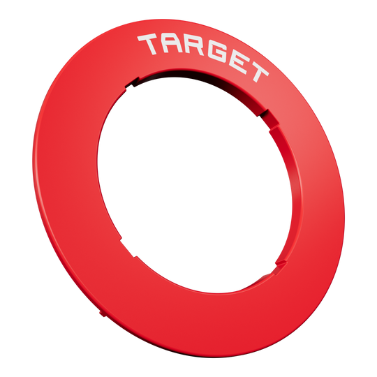 Tarcza do darta z wycięciem Target Das Bild zeigt eine rote Dartboard-Umrandung. Die Oberfläche ist glatt und gleichmäßig.
