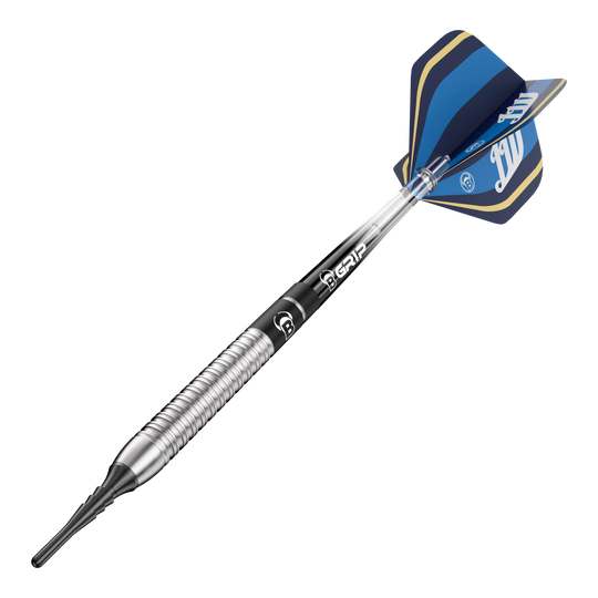 Bulls Leon Weber miękkie lotki - 22g Das Bild stellt Bulls Leon Weber Softdarts - 22g dar. Diese Softdarts sind ideal für ambitionierte Dartspieler.