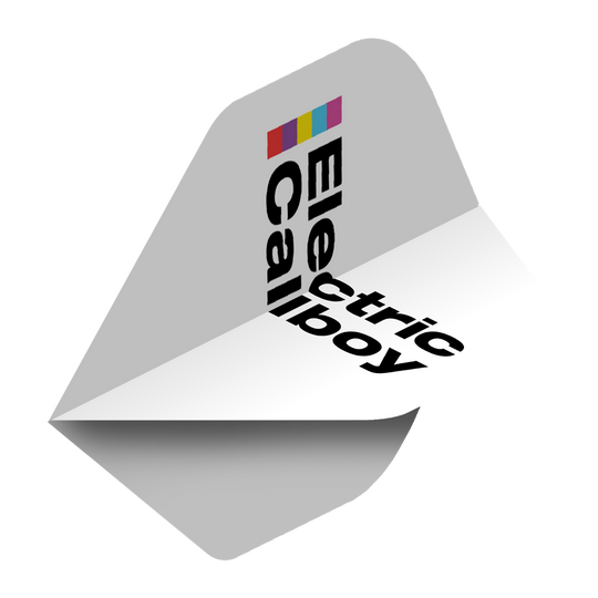 Auf dem Bild ist das Electric Callboy Tanzneid Flight Pack - 10 Sets zu sehen. Das Produkt ist in Weiß gehalten.