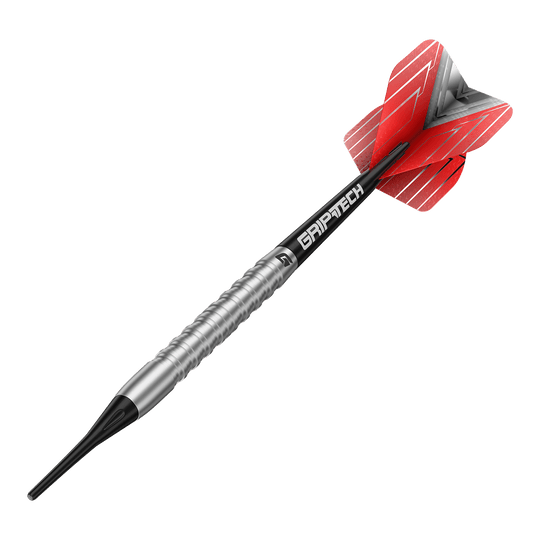 Miękkie lotki GOAT Podium Silver - 18g Abgebildet sind die GOAT Podium Silver Softdarts mit einem Gewicht von 18g. Die silbernen Darts sind speziell für das Softdart-Spiel entwickelt.