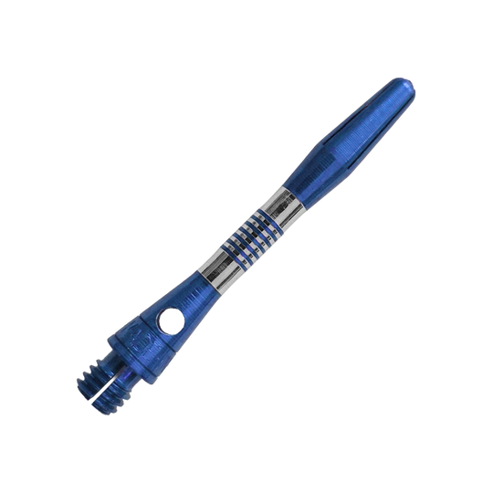 Wałki aluminiowe Bulls NL Cetra – niebieskie Blauer Aluminium Dart Schaft mit 34mm Länge ist zu sehen. Ideal für individuelle Dartpfeile und Präzision beim Spiel.