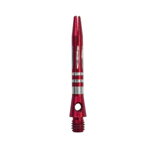 Pierścieniowe aluminiowe wałki szlifowane diamentowo - czerwone - 35 mm Zu sehen ist der Ringed Diamond Cut Aluminium Shafts - Rot - 35 mm. Der Schaft ist aus rotem Aluminium gefertigt und besitzt eine strukturierte Oberfläche.