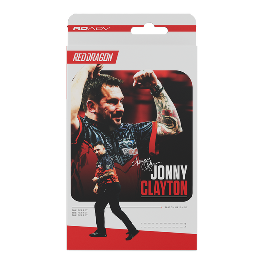 Miękkie lotki Red Dragon Jonny Clayton RD-ADV - 18g Das Bild zeigt die Red Dragon Jonny Clayton RD-ADV Softdarts - 18g. Ein Softdart ist aus einer leicht anderen Perspektive zu sehen.