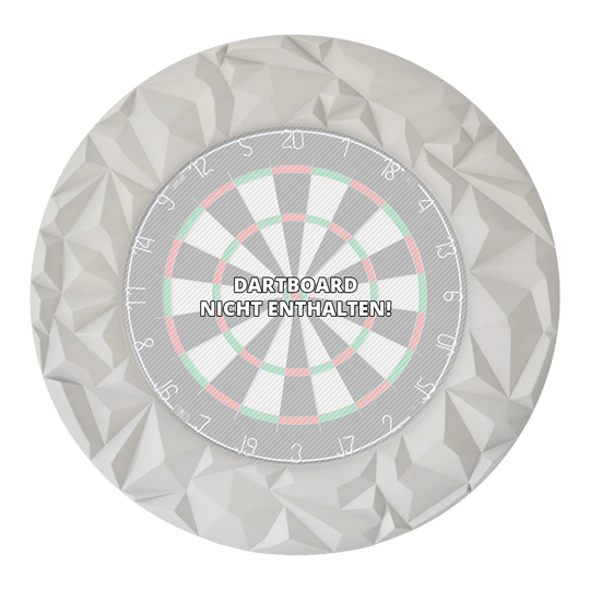Precyzyjna tarcza do darta 180 3D Subterra Surround - Nordic Grey Das Foto zeigt das Precise 180 3D Dartboard Surround Subterra in Nordic Grey. Es handelt sich um ein hochwertiges Zubehör für Dartboards, das Schutz und Stil vereint.