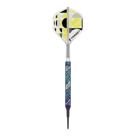 Das Bild zeigt die Target Luke Littler Edge Softdarts - 19g. Diese Softdarts sind für präzises und professionelles Dartspiel konzipiert.