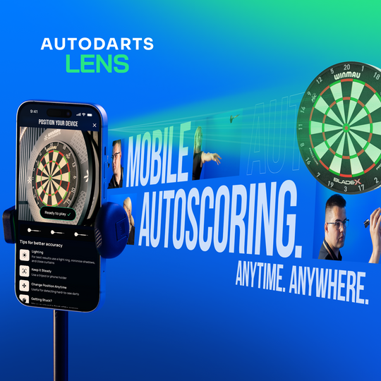 Stojak na urządzenie Winmau Autodarts i 12-miesięczny pakiet członkostwa Das Bild zeigt das Winmau Device Stand & 12 Monate Membership Bundle. Enthalten sind ein Gerätehalter und eine 12-monatige Mitgliedschaft.